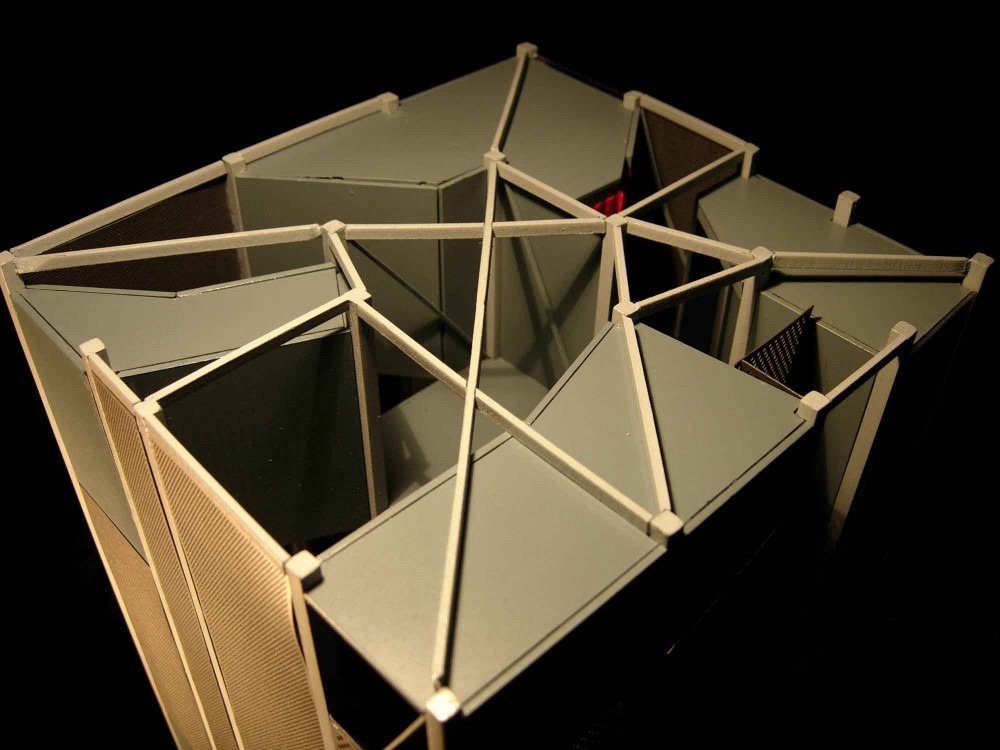 Spiral Booths Concept Model 2b Courtesy of Vazio S/A