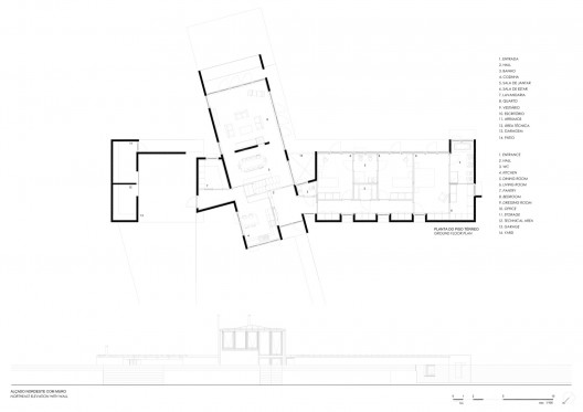 ground floor plan + elevation
