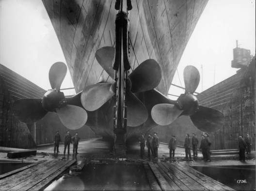 Titanic propellers, Harland & Wolff Shipyard, Belfast via Gummi Mar Titanic propellers, Harland & Wolff Shipyard, Belfast via Gummi Mar