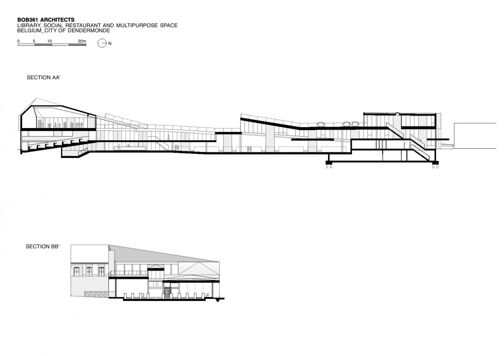 Library + Restaurant + Multifunctional Space / BOB361 Architects