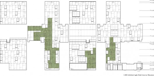 unfolded interior elevation