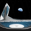 Stadium for International Lunar Olympics Stadium for International Lunar Olympics perspective section