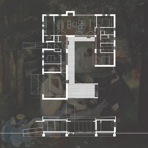 floor plan + section