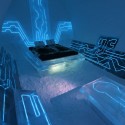 Disney Tron Legacy inspired - legacy of the river suite at the Ice Hotel - arctic sweden Courtesy Ian Douglas-Jones and Ben Rousseau