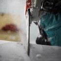Ian Douglas - Jones _ chaninsawing Ice at the Legacy of the River Suite_Ice Hotel Chainsawing Ice