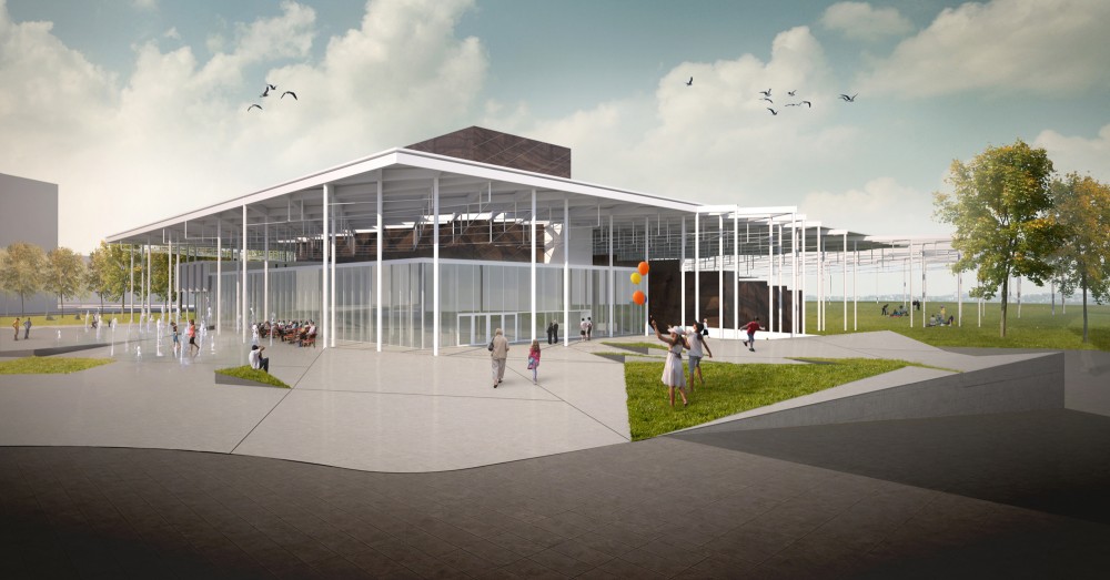 Trois-Rivières Amphitheatre / Open Form