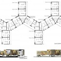 Village in the Air / Építész Stúdió Plan / Elevation / Section