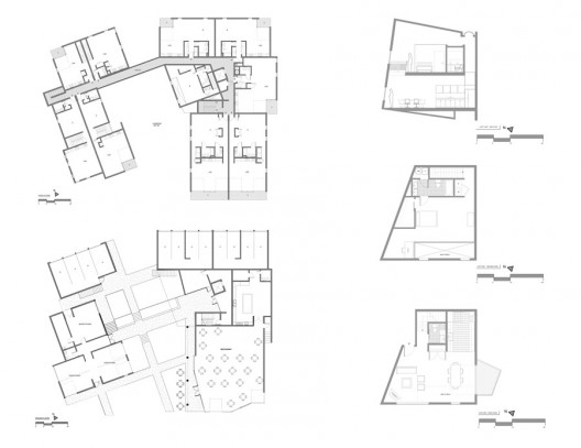floor plans + section