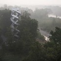 Observation Tower On The River Mur / terrain:loenhart&mayr Observation Tower On The River Mur / terrain:loenhart&mayr © terrain:loenhart&mayr