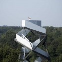 Observation Tower On The River Mur / terrain:loenhart&mayr Observation Tower On The River Mur / terrain:loenhart&mayr © terrain:loenhart&mayr
