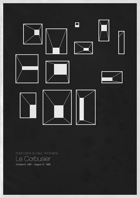 ‘Six Architects’ posters by Andrea Gallo