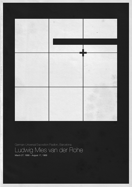 ‘Six Architects’ posters by Andrea Gallo