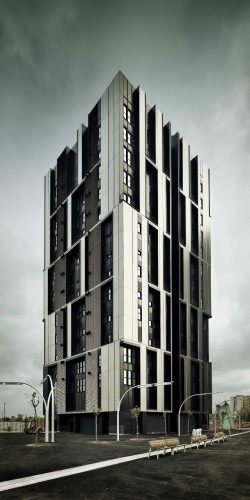 Social Housing Tower Of 75 Units In Europa Square / Roldán + Berengué