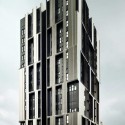 Social Housing Tower Of 75 Units In Europa Square / Roldán + Berengué Social Housing Tower Of 75 Units In Europa Square / Roldán + Berengué © Jordi Surroca