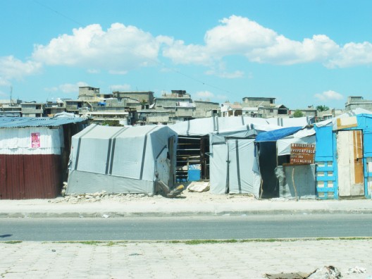 tent cities populate the city