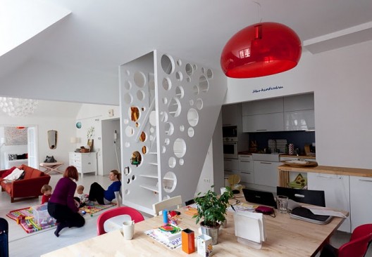 Family Apartment with Emmental Stairs / Éva Katona, Péter Szigeti