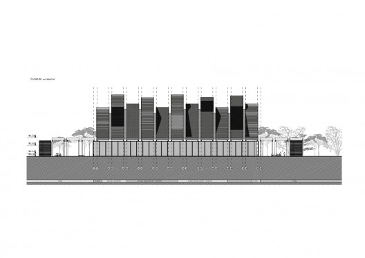 Volleyball Coliseum: West Elevation