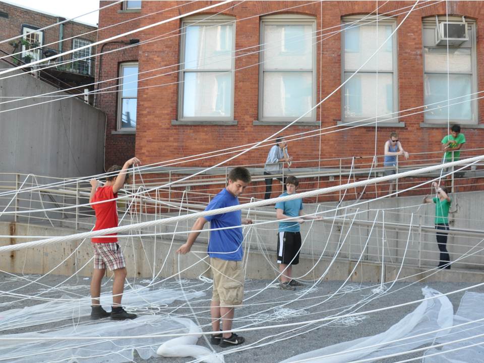 In Progress: Interboro Partners’ “Holding Pattern” P.S.1 Installation Underway