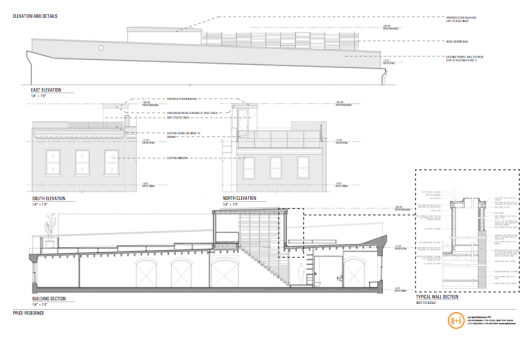 elevations & section