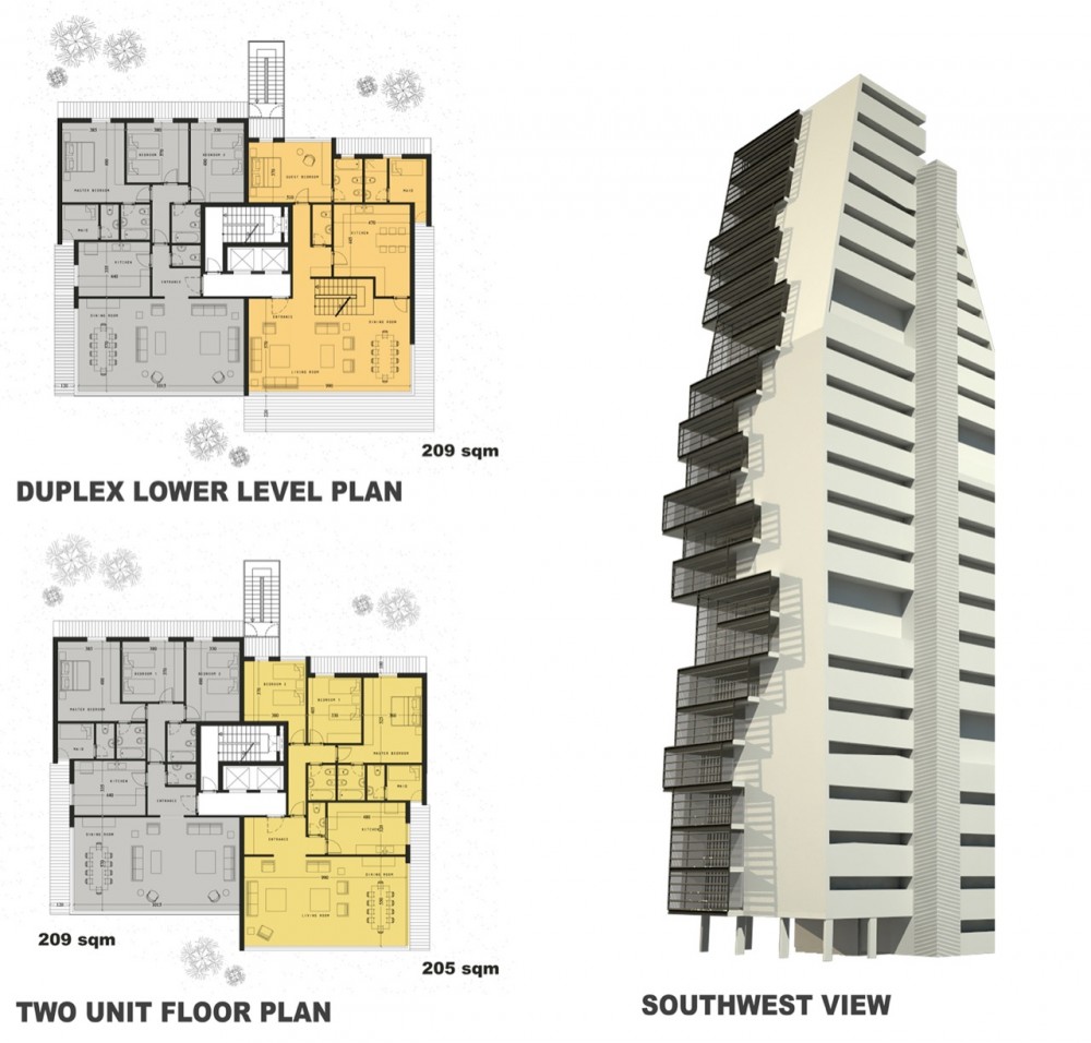 Modern Architecture Elevations Of High Rise Residential Buildings  Joy Studio Design Gallery 