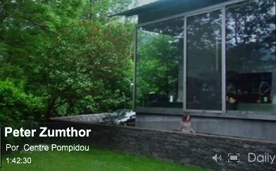 Peter Zumthor lecture at the Centre Georges Pompidou