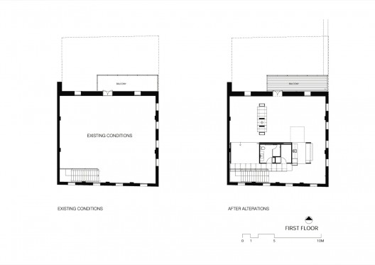 First Floor Before & After Plan