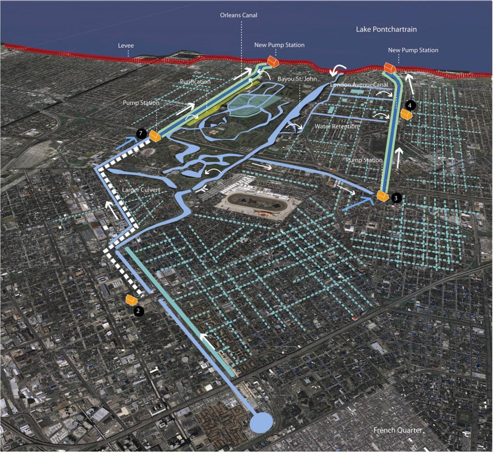 Comprehensive, Integrated, Sustainable Water Management System for the Greater  New Orleans Region / Waggonner & Ball Architects