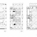 School of Nursing and Student Community Center at the University of Texas Health Science Center in Houston / BNIM Architects & Lake|Flato Architects 3 Floor Plans
