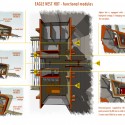Eagle Nest Hut Proposal (4) plan and functional modules diagram
