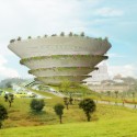The Spiral Garden Museum Proposal (15) view from the park