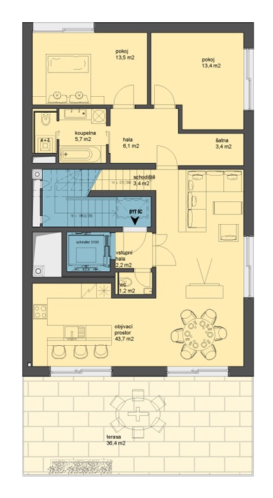 Block of Flats / Znameni Ctyr Architekti