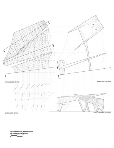 projected partial section plan
