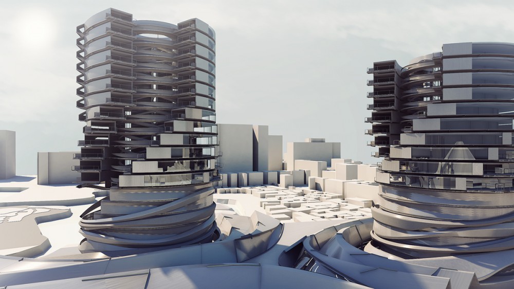 Blurry Wall Proposal / Yaohua Wang, Scott Chung, Qing Cao, & Lennard Ong