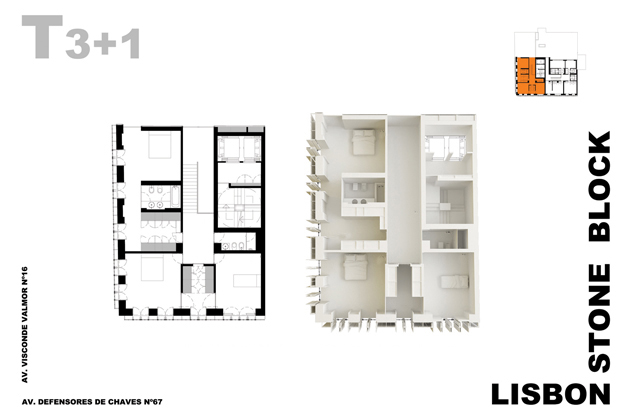Lisbon Stone Block / Alberto de Souza Oliveira
