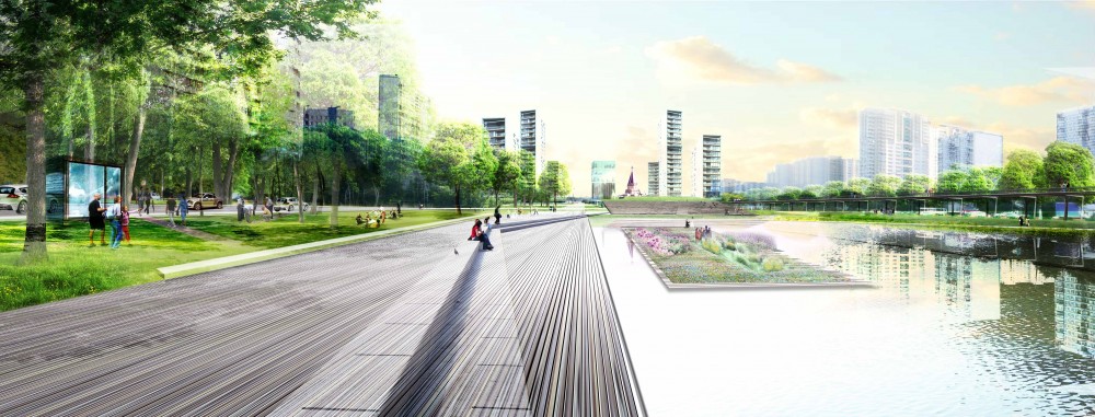 Green River Brateevo / OKRA Landscape Architects