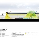 JNC Sales Office & Community Arts Center / Line and Space, LLC (12) Section © Line and Space, LLC