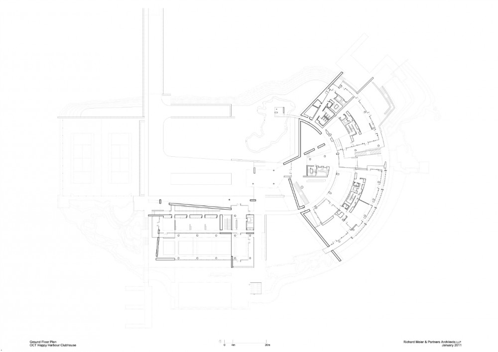 Richard Meier_Shenzhen Clubhouse _ground floor plan 014 Ground Floor Plan © Richard Meier & Partners Architects LLP
