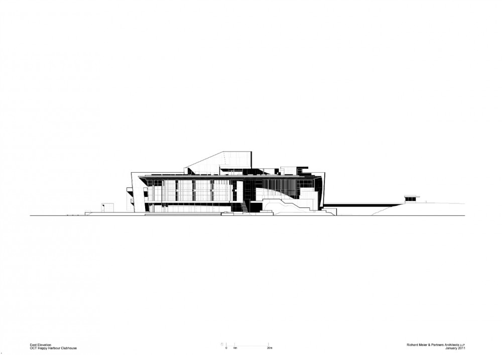 Richard Meier_Shenzhen Clubhouse_east elev 018 East Elevation © Richard Meier & Partners Architects LLP