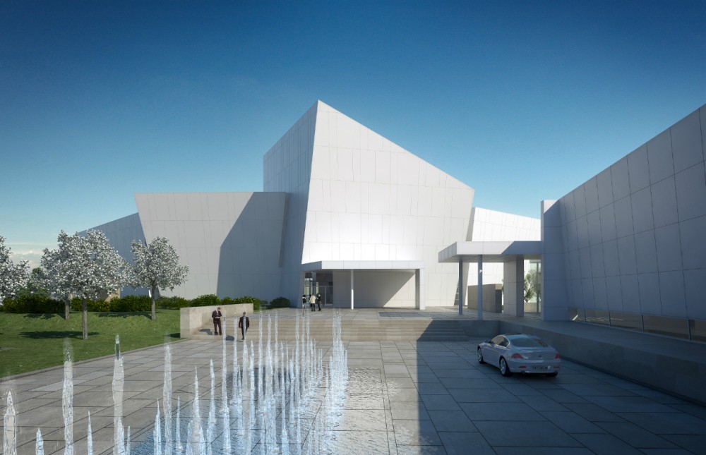 Richard Meier_Shenzhen Clubhouse_entry plaza 008 Entry Plaza © Richard Meier & Partners Architects LLP