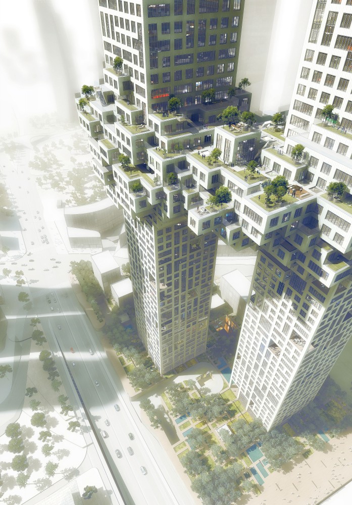 The Cloud: Two Connected Luxury Residential Towers / MVRDV