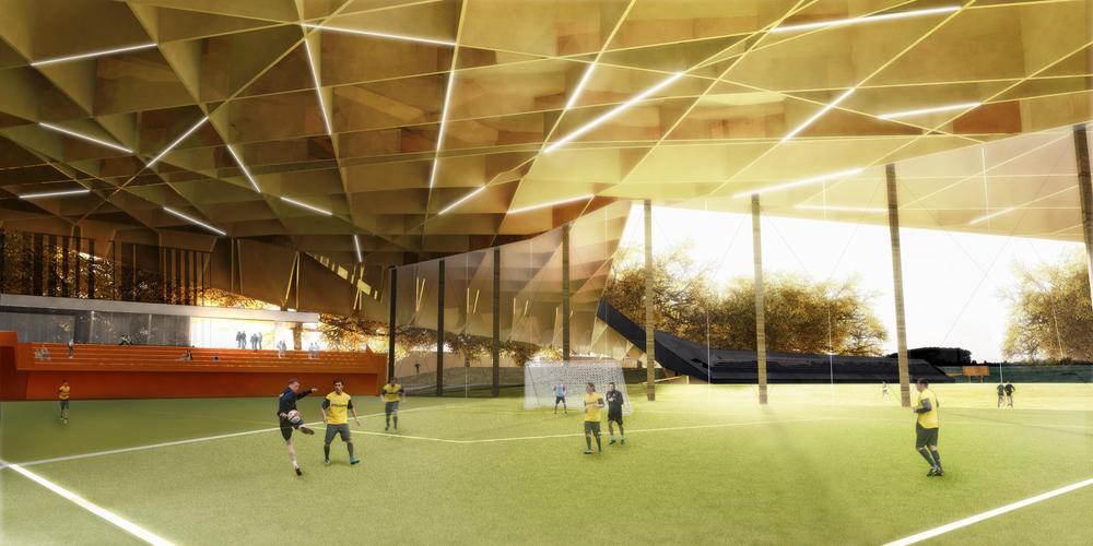 SMEC Soccer Complex Winning Proposal / Saucier + Perrotte & Hughes Condon Marler Architects