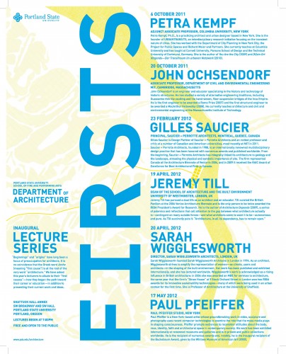 Architect Gilles Saucier to Speak at Portland State University