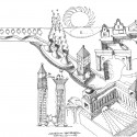 Exhibition of Works by Stanley Tigerman (2) Exhibition of Works by Stanley Tigerman (2) © Stanley Tigerman, Romeo & Juliet Two Towers Drawing, 1982