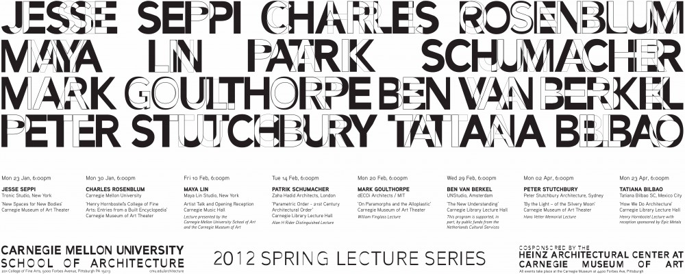Carnegie Mellon Spring 2012 Lecture Series