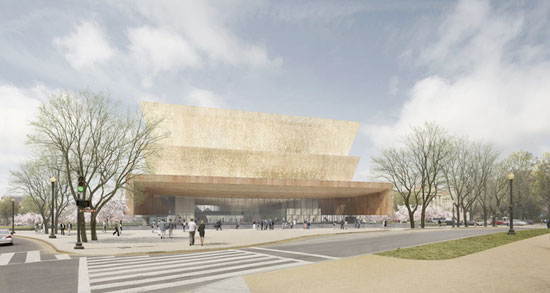 Obama speaks at the ground breaking ceremony for the National Museum of African American History and Culture
