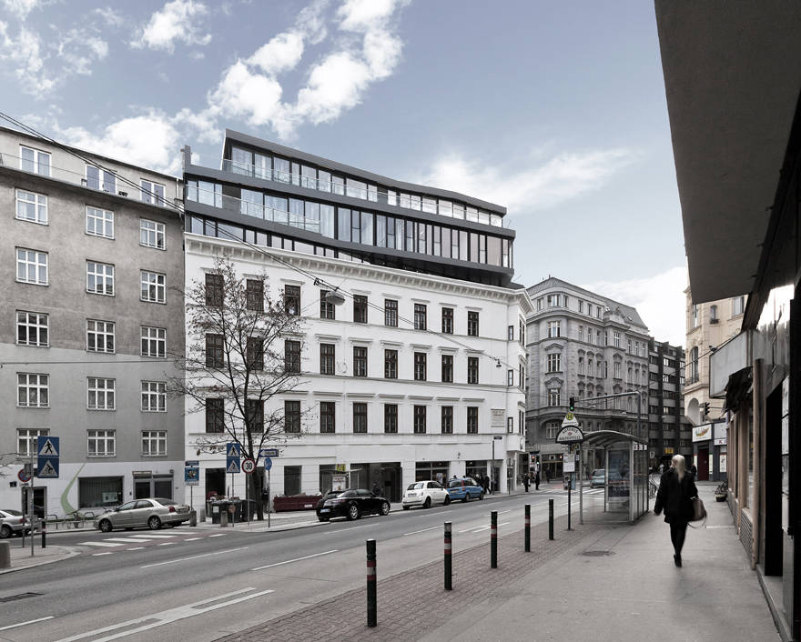 Renovation and Heightening in Margaretenstrase 9 / Josef Weichenberger Architects