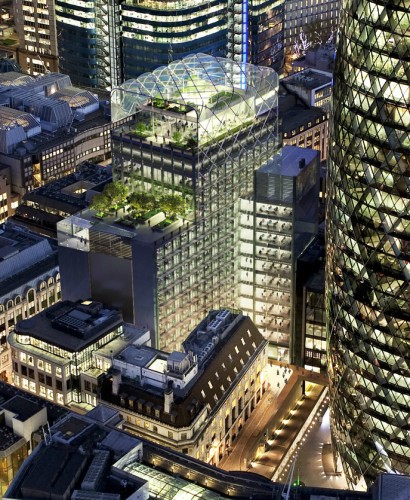 6 Bevis Marks _Night View detail_Fletcher Priest Architects and Cityscape
