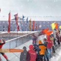 'The Rink' Pedestrian Bridge Proposal (3) 'The Rink' Pedestrian Bridge Proposal (3) Courtesy of Kamvari Architects