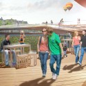 'The Rink' Pedestrian Bridge Proposal (4) 'The Rink' Pedestrian Bridge Proposal (4) Courtesy of Kamvari Architects