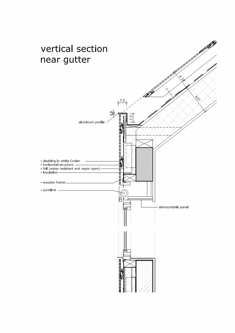 Architecture Details Architecture Drawing Roof Detail